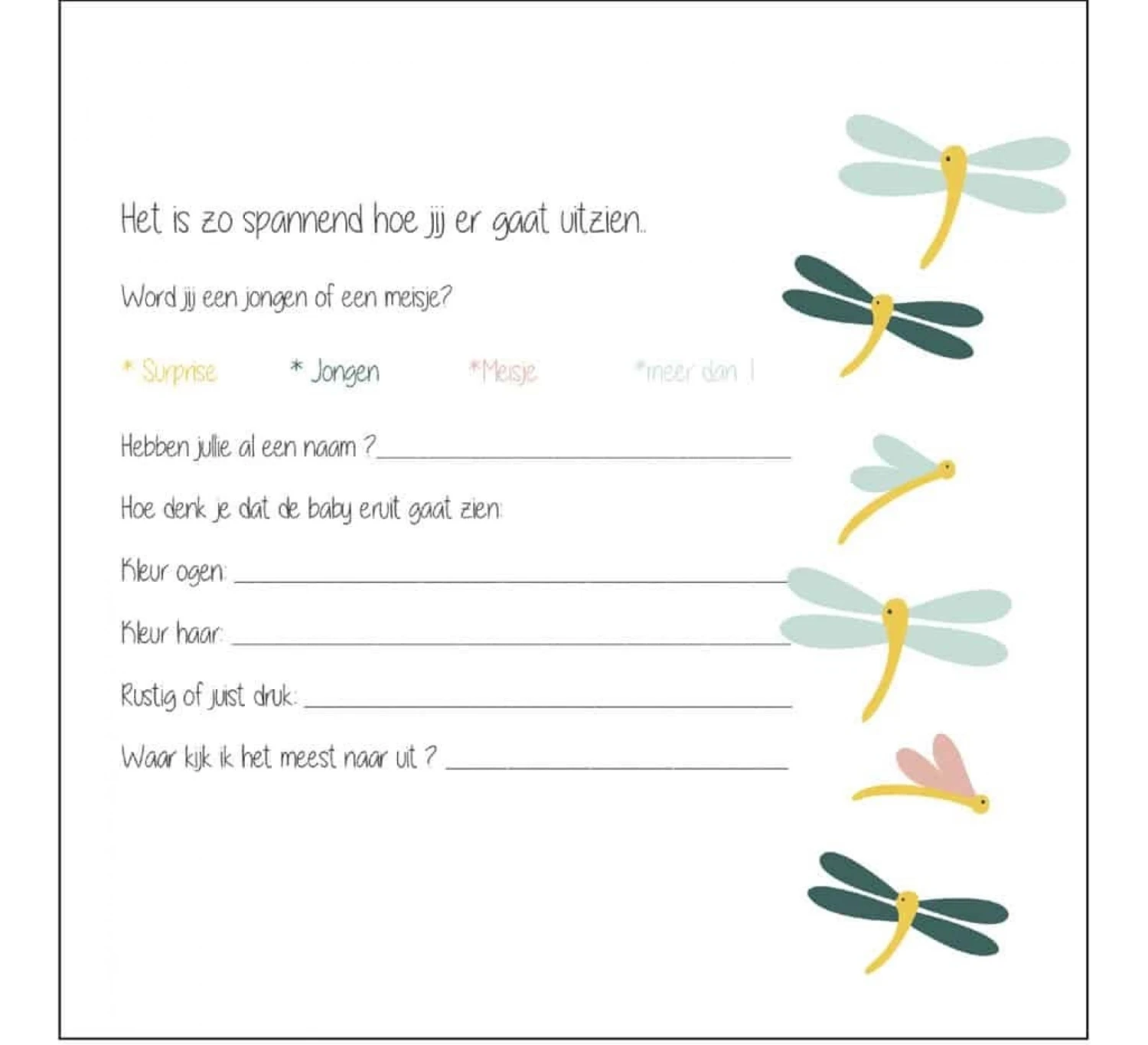 Babyshowerboek - Witgroen 4 Babyshowerboek - Witgroen - Image 2