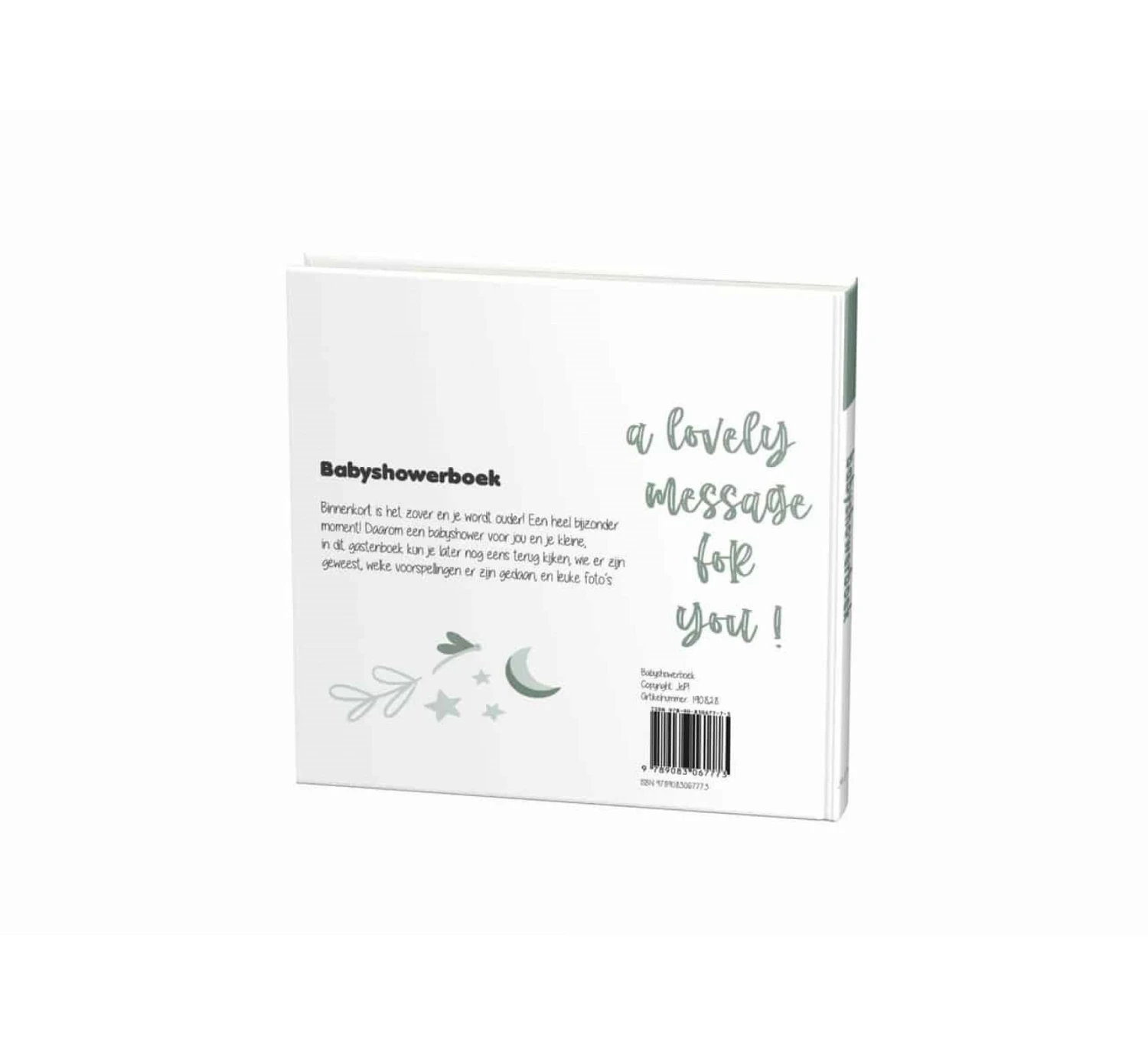 Babyshowerboek - Witgroen 5 Babyshowerboek - Witgroen - Image 3