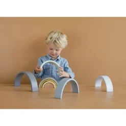 Little Dutch Regenboog Stapelaar - Blue 9 Little Dutch Regenboog Stapelaar - Blue -Kinder Plez Verkoopwinkel little dutch regenboog stapelaar blue 3