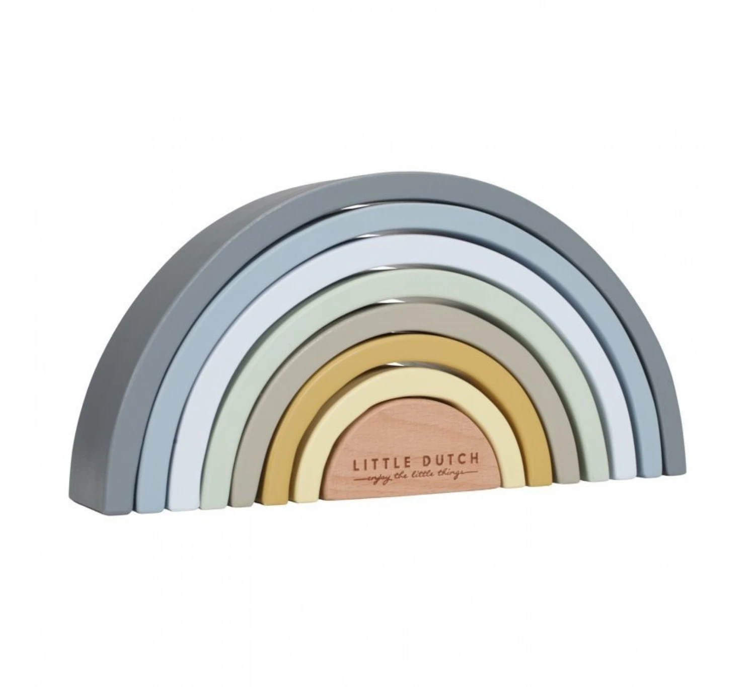 Little Dutch Regenboog Stapelaar - Blue 3 Little Dutch Regenboog Stapelaar - Blue