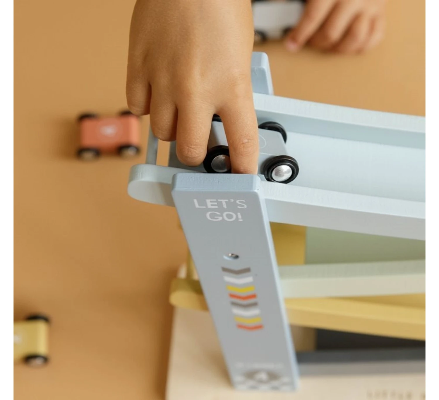 Little Dutch Rollerbaan Cars - Blue 4 Little Dutch Rollerbaan Cars - Blue - Image 2