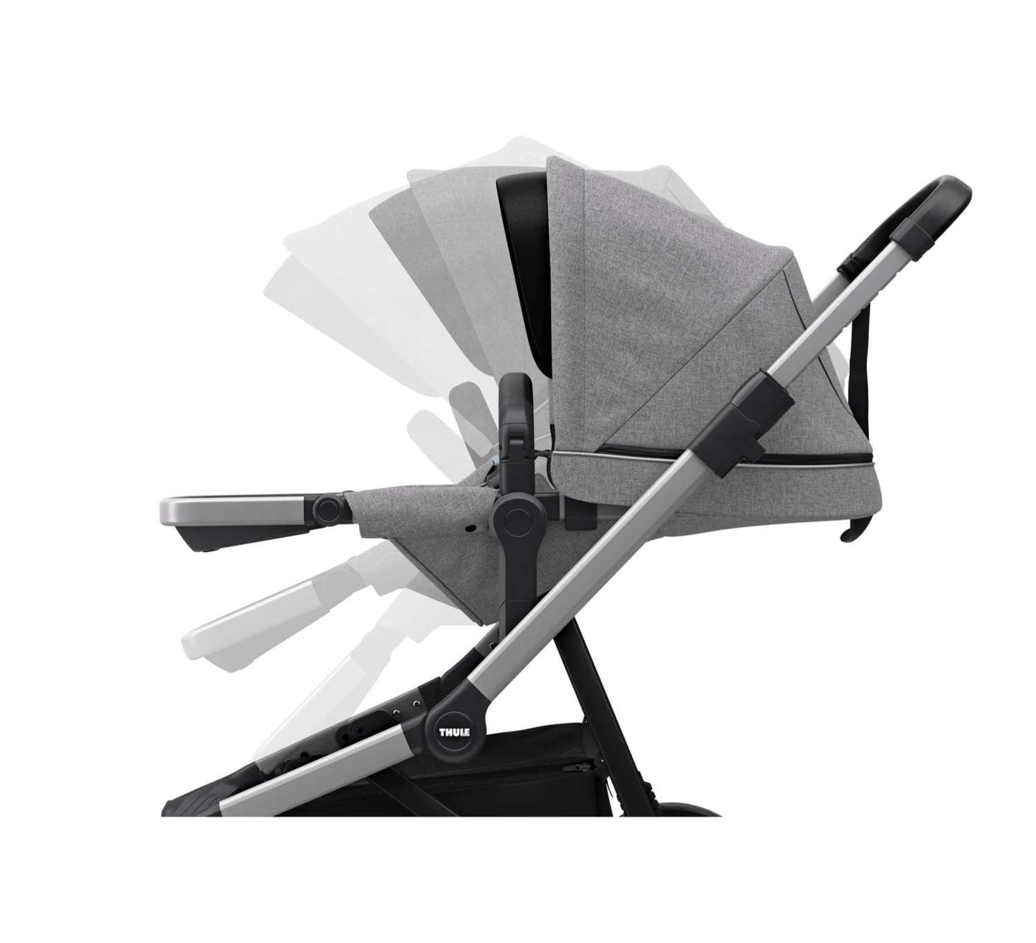 Thule Sleek Kinderwagen - Grey Melange 4 Thule Sleek Kinderwagen - Grey Melange - Image 2