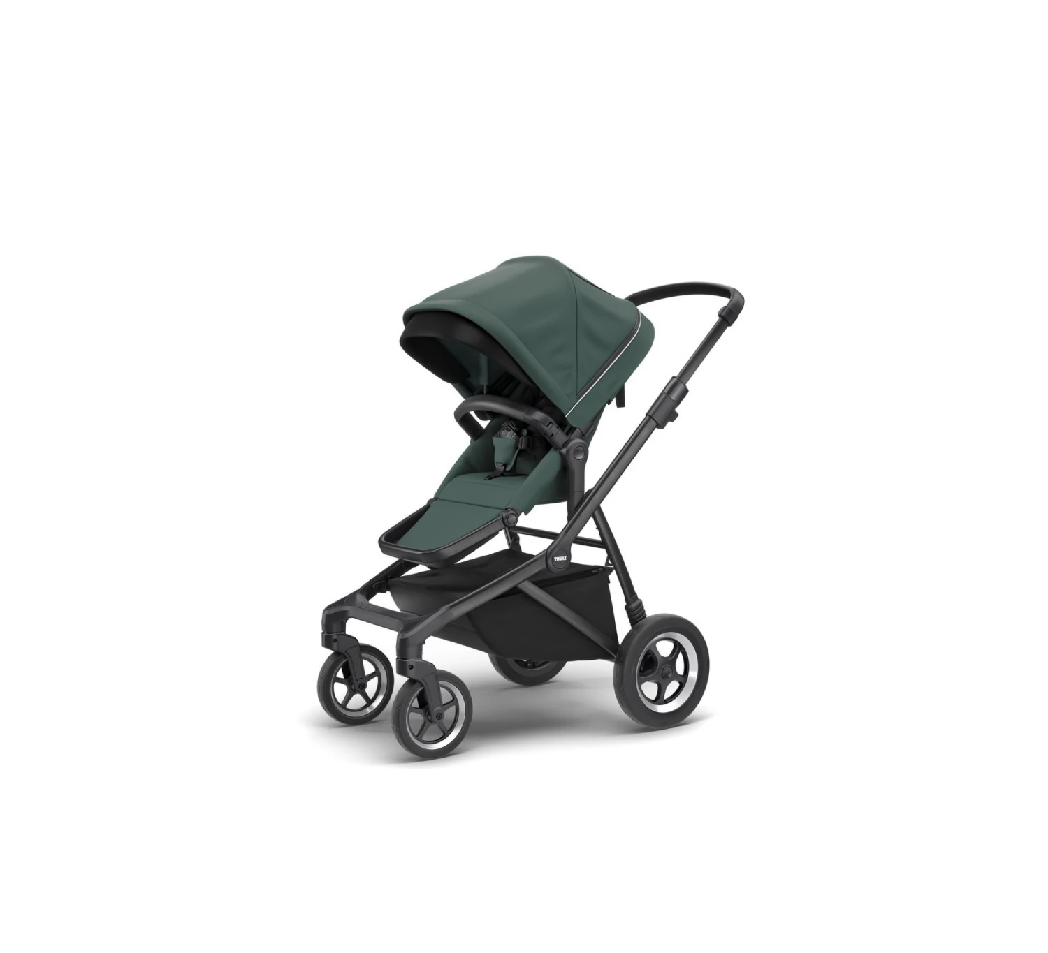 Thule Sleek Kinderwagen - Mallard Green On Black 3 Thule Sleek Kinderwagen - Mallard Green On Black